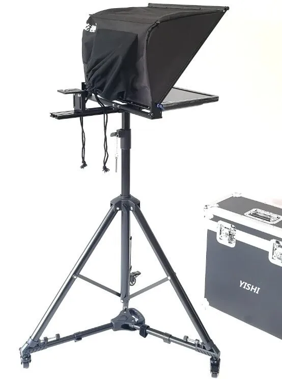 YiSHI 20 дюймов складной портативный микро-курсовый модератор надпись Session prompter Teleprompter с роликами