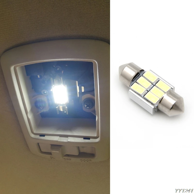 1 шт. двойной наконечник автомобиля Купол 5630 SMD 6 светодиодный лампа светильник