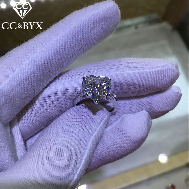 Женские серебряные обручальные кольца CC S925 уникальное ювелирное изделие в форме