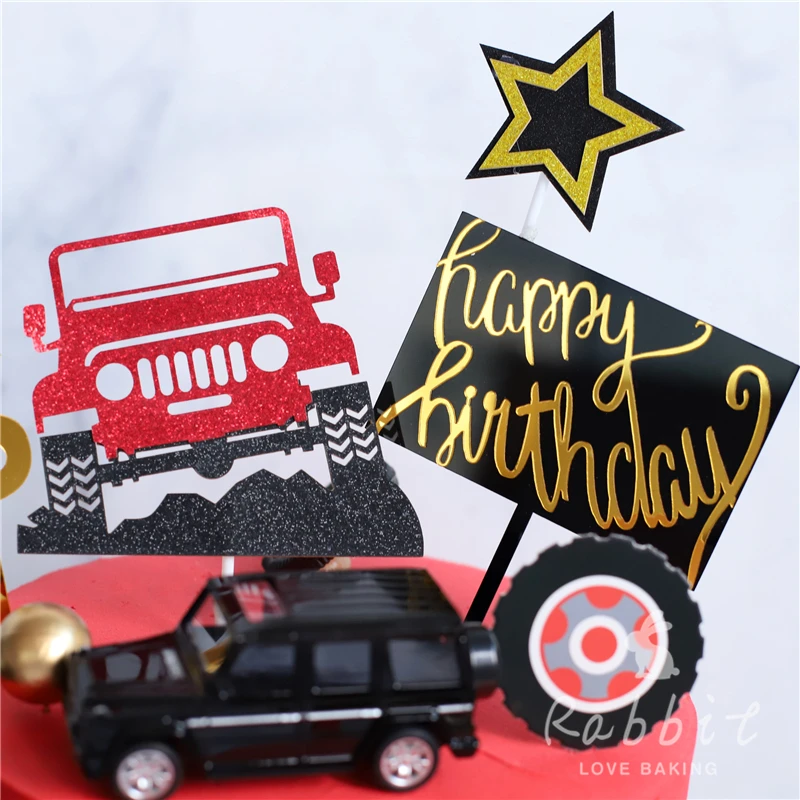 Racing Trophy Hat Tie ONE Cake Toppers Ins Alloy SUV Decor for Birthday Party Wedding Supplies Baking Decoration Sweet Gifts | Дом и сад