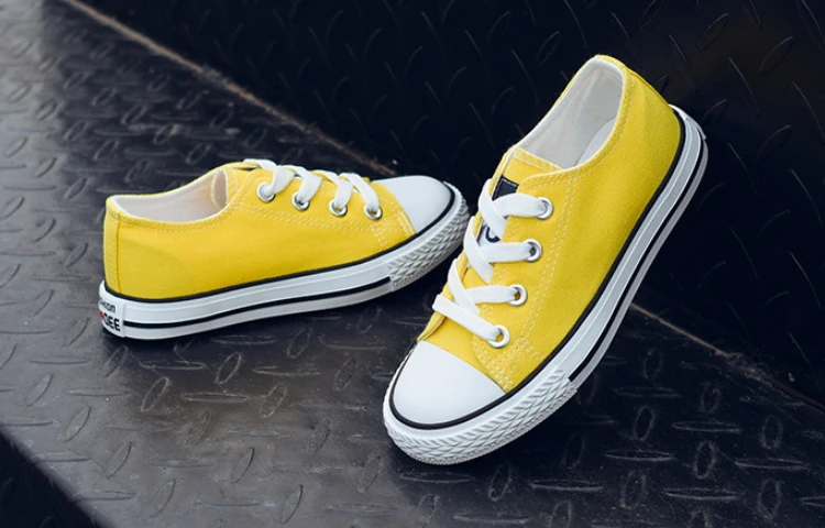 Детская парусиновая обувь для девочек весенне-осенние кроссовки мальчиков белая