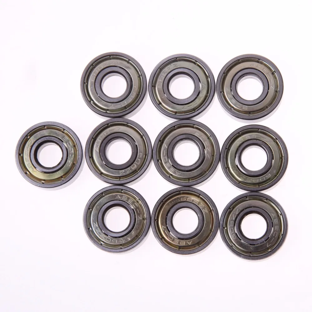 10pcs Skateboard Scooter Ball Roller Double Shielded Deep Groove Bearings Skate Wheels Parts &amp Accessories | Спорт и развлечения