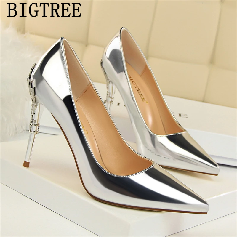 Pumps Women Shoes Black Heels Bigtree Wedding Extreme High Sexy Dress Pointed Toe Ayakkabi | Обувь