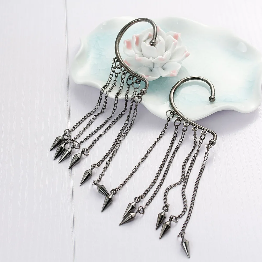 DoreenBeads новые модные серьги-каффы для левого уха заклепки 15 7 см (6 1/8 дюйма) x 3 2 (1 2/8 1