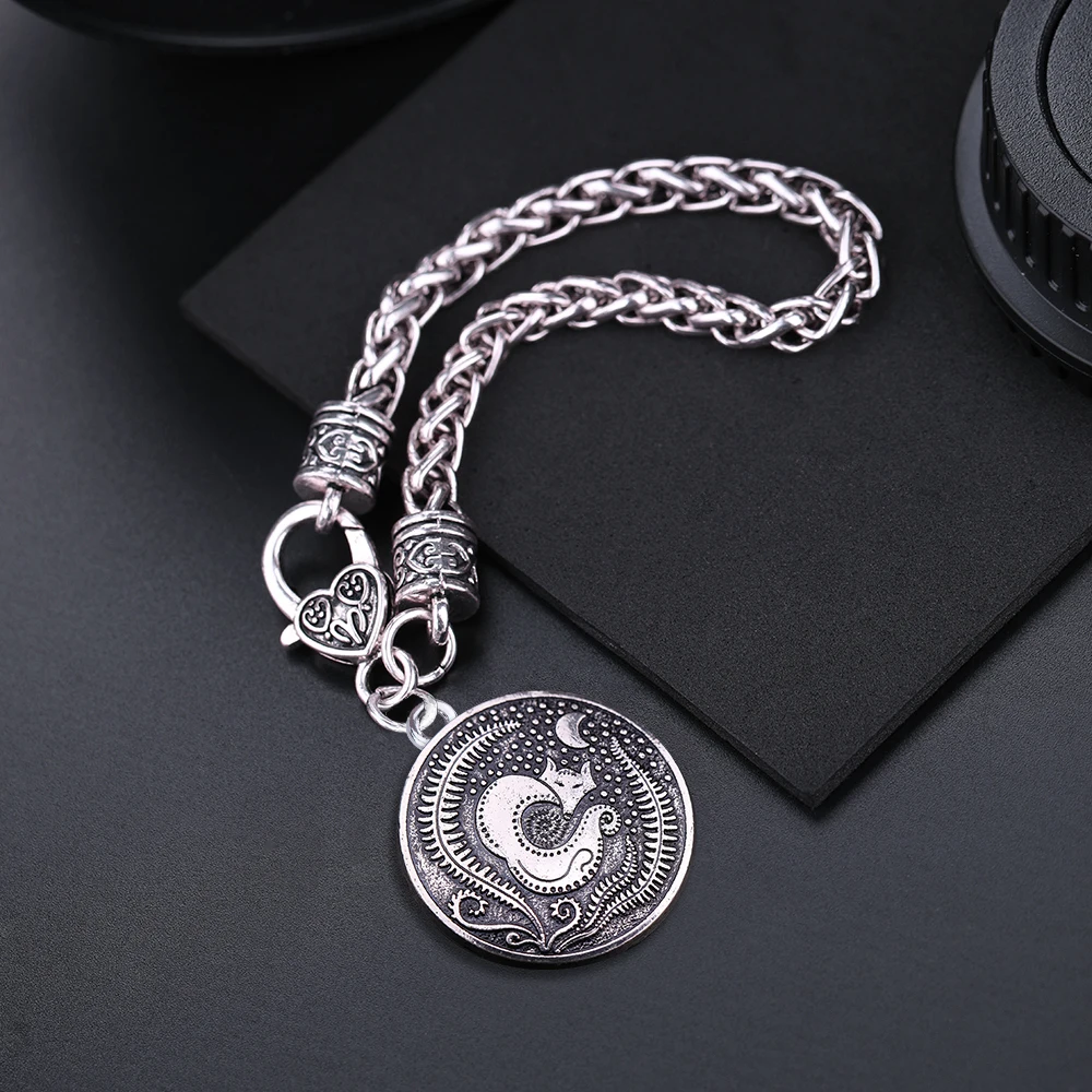 Браслет Teamer Viking лиса Triquetra Fenrir браслеты с подвесками в виде животных мужские