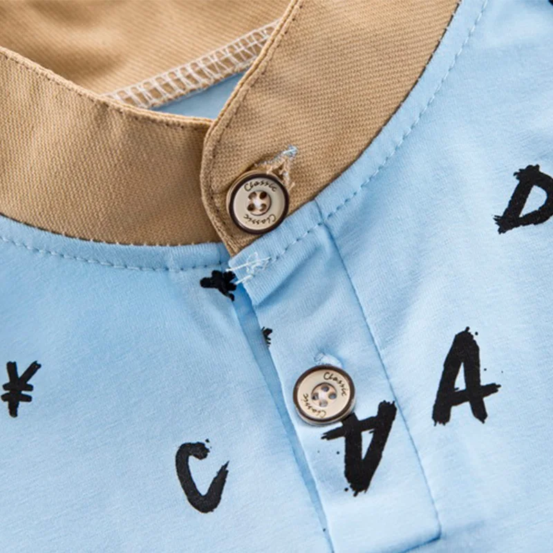 Children Clothing Set Baby Boys Casual Outfits Suit Letter Print Tops Shirt+Shorts Pants Kids Clothes 0-4T |