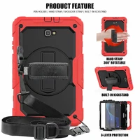 for samsung galaxy tab a 10 1 2016 t580 t585 sm t580 sm t585 case shockproof kids kickstand silicone rubber armor coverpen
