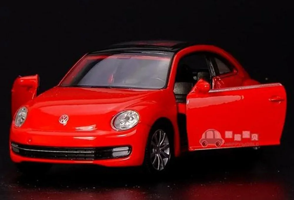 Высокая симуляция Volkswagen Beetle автомобильные игрушки 1:36 сплав оттягивающая назад