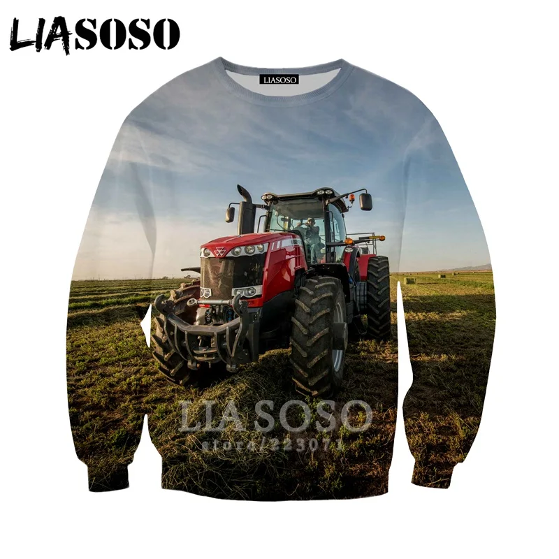 25 LIASOSO, осень, новинка, мужские, женские, модные толстовки, 3D принт, автомобиль, трактор, толстовка с длинным рукавом, хип-хоп Топ, Harajuku, пуловер, B081 - Цвет: 25