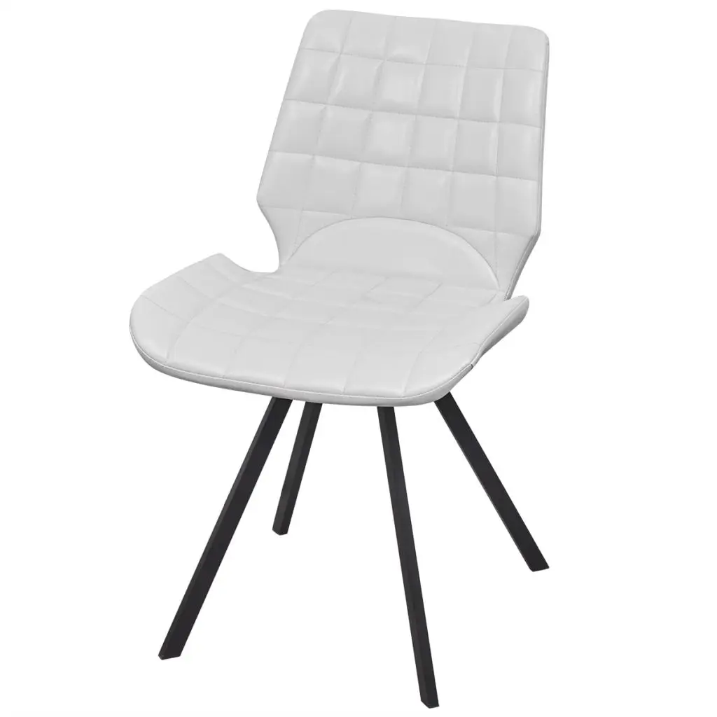 VidaXL стулья для столовой 2 шт. искусственной кожи белый|dining chair leather|chair white leatherchair