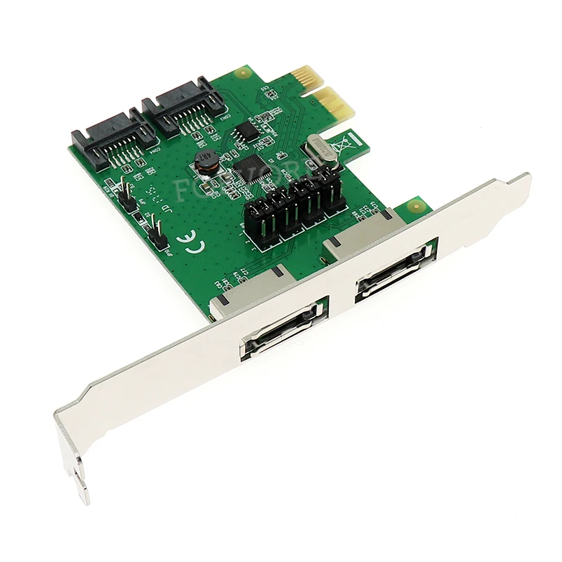 PCIe PCI Express 2x eSATA SATA III Плата расширения PCI-E к SATA3 SATA3.0 6 ГБ/сек. адаптер | Компьютеры и