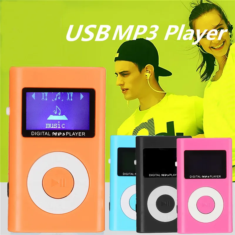 LEORY Мини Портативный USB MP3 плеер с наушниками ЖК-экран Поддержка 32 ГБ Micro SD TF кард-ридер для спорта музыкальный плеер MP3