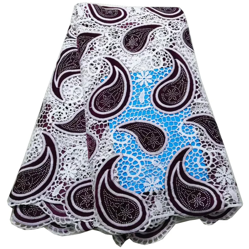 15 цветов (5 ярдов/шт) белый и золотой Африканский бархатистый шнур кружевной ткани