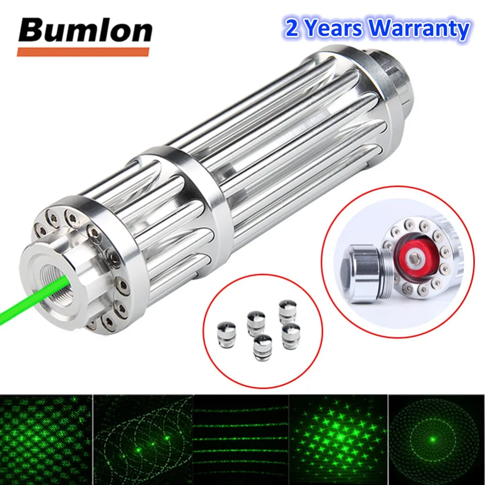 Зеленый лазер Bumlon 50 80 нм указка мобильный ручка с перезаряжаемой батареей