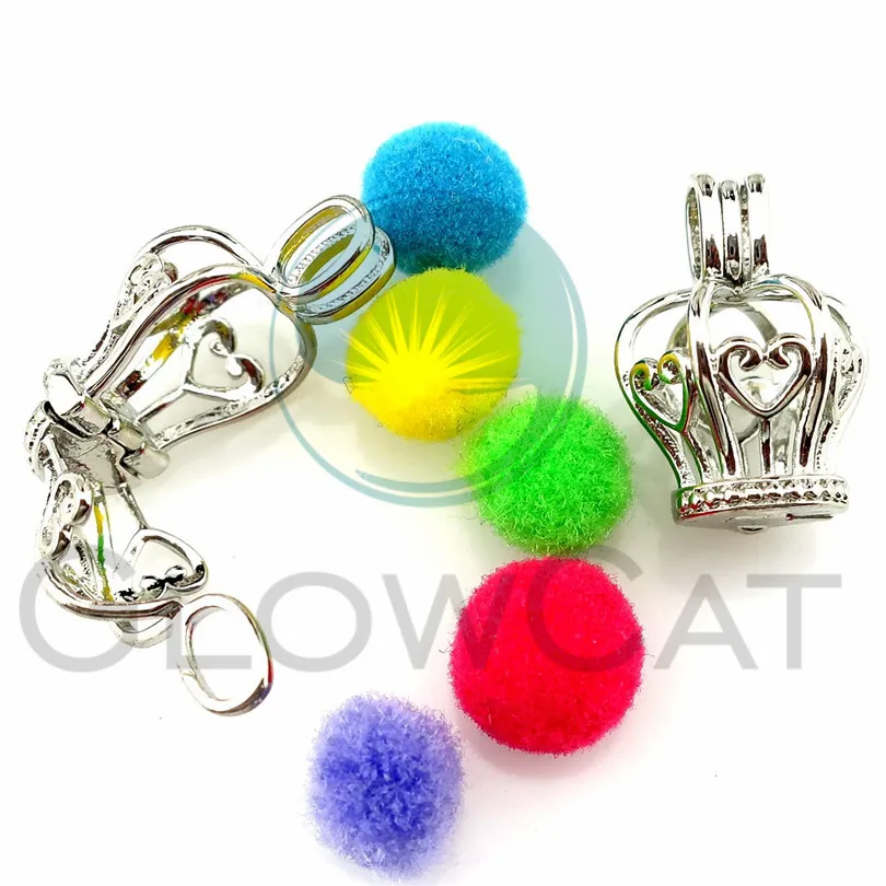 5X жемчужная клетка медальон Подвески ароматерапия Корона эфирное масло с