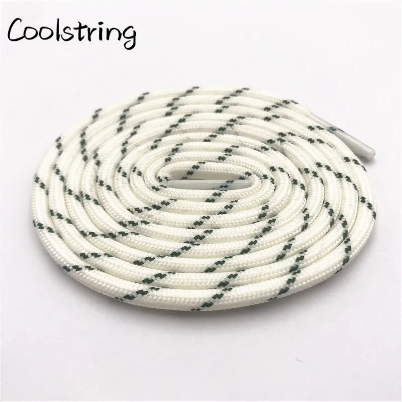 Coolstring круглые полосатые шнурки Бежевые Белые шнурки полиэфирные шнурки для роликовых коньков походная Уличная обувь