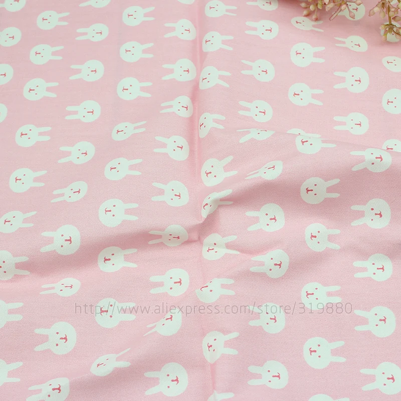Хлопковая ткань с принтом кролика Лоскутные материалы для шитья стеганое одеяло