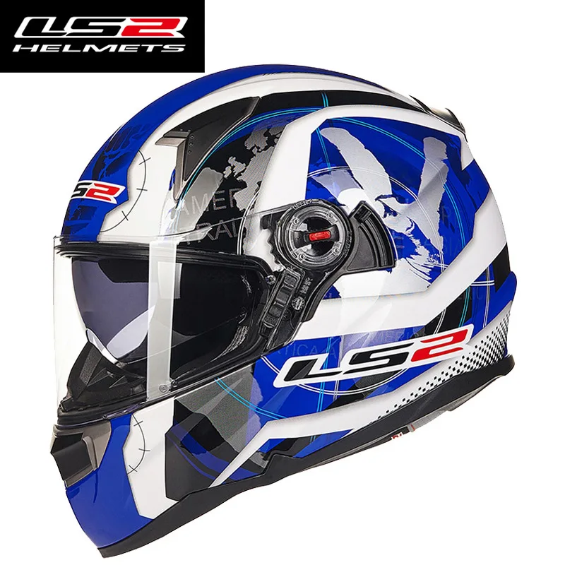 Genunie LS2 ff396 стекловолокно полное лицо мото rcycle шлем 100% оригинал cascos moto ECE| |