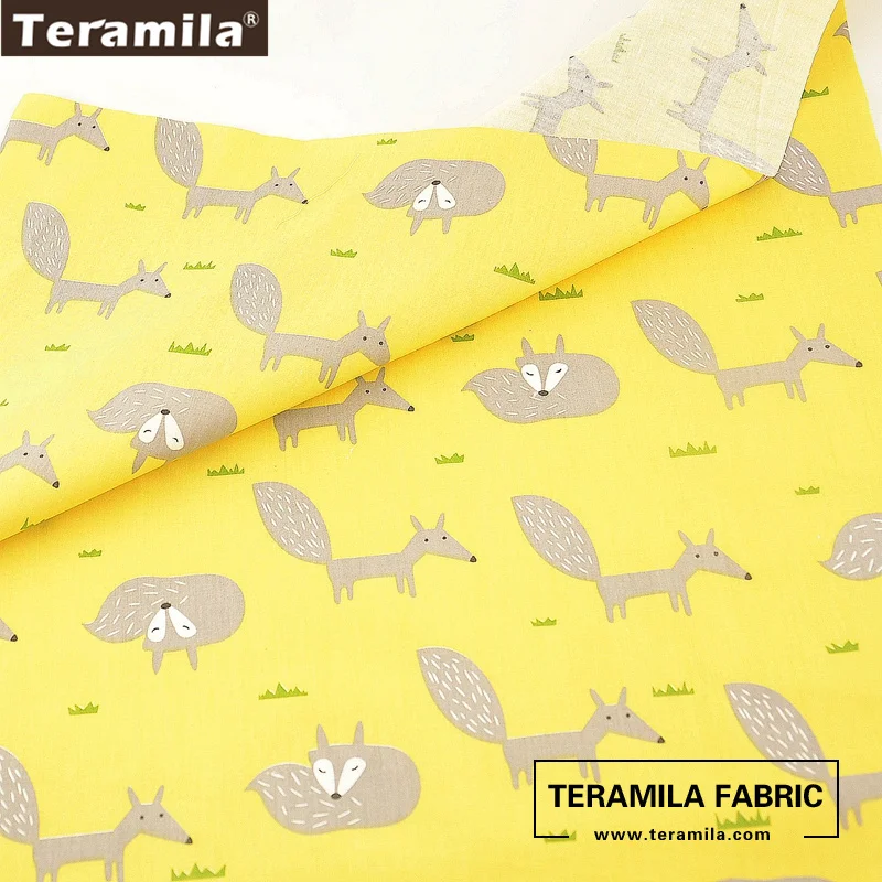 Хлопок teramila Ткань Текстиль мультфильм Животные 6 видов конструкций шитье 40x50 см DIY лоскутное жир четверть комплект метр Telas