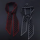 100*5 см, 2018 новый дизайн, Корейская версия, Геометрическая Сумка в горошек, шелковый шарф, шелковый шарф с принтом, женская маленькая лента для волос