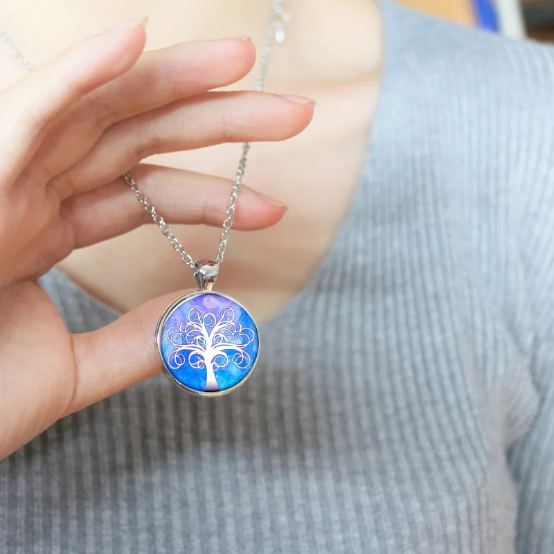 Винтажные аксессуары Древо жизни длинное ожерелье кулоны узоры ожерелья и цепи