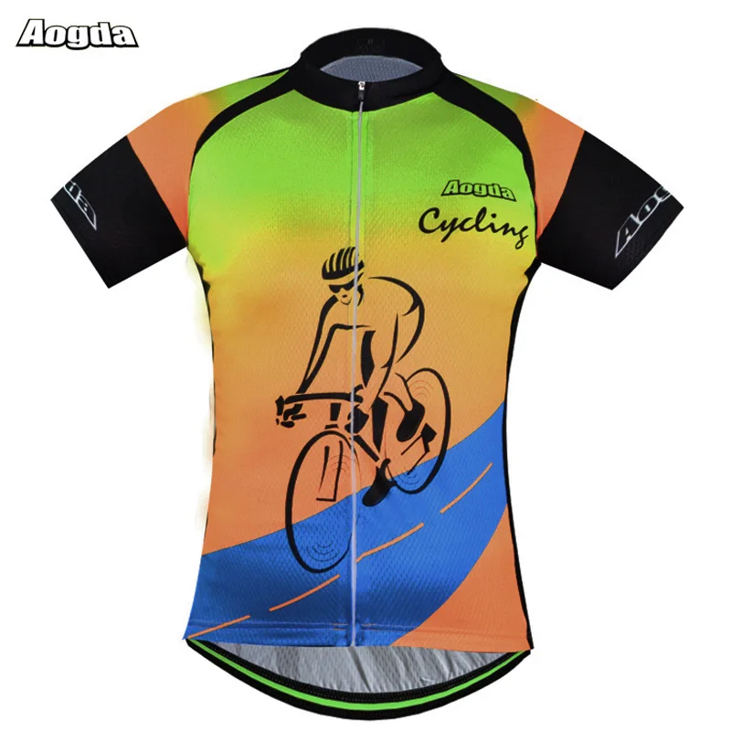 Веломайка Aogda Мужская с коротким рукавом дышащая быстросохнущая одежда для езды