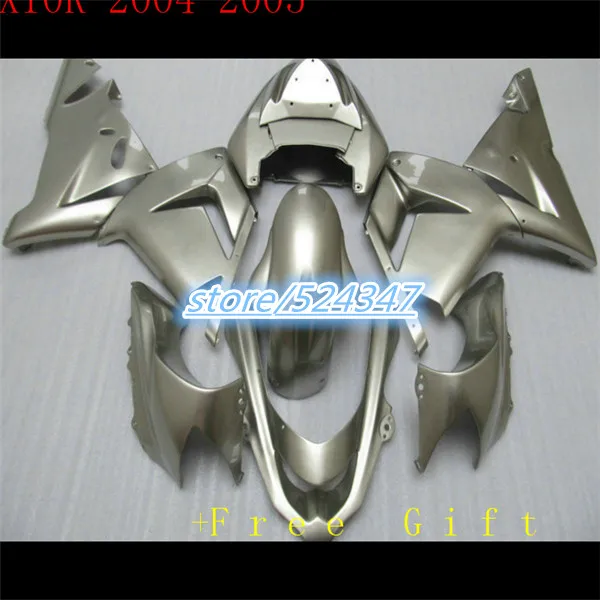 

Полностью серебряные Обтекатели для KAWASAKI NINJA ZX10R 04-05 ZX 10R 04 05 ZX-10R 10 R 2004 2005 комплекты обтекателей