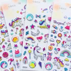 1 лист Радуга Единорог Bling EVA Bubble Дети головоломка сцена декоративный стикер ноутбук Декор компьютера