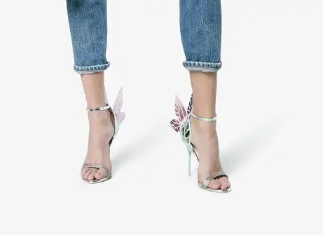 Qianruiti Zapatos Mujer босоножки с бабочками модельные туфли крыльями ангела женские
