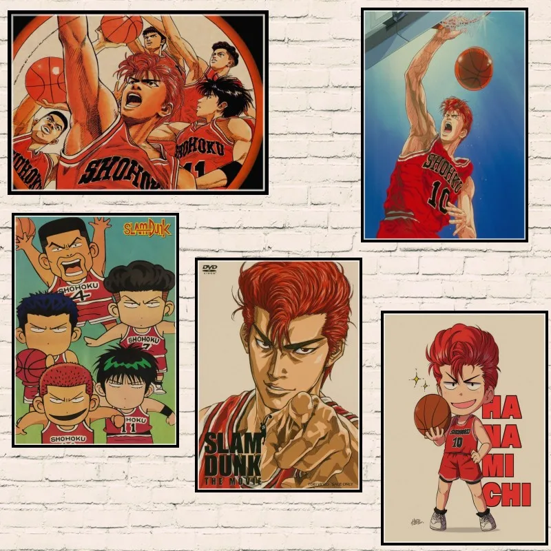 Новый Классический Аниме фотообои SLAM DUNK винтажный плакат художественный
