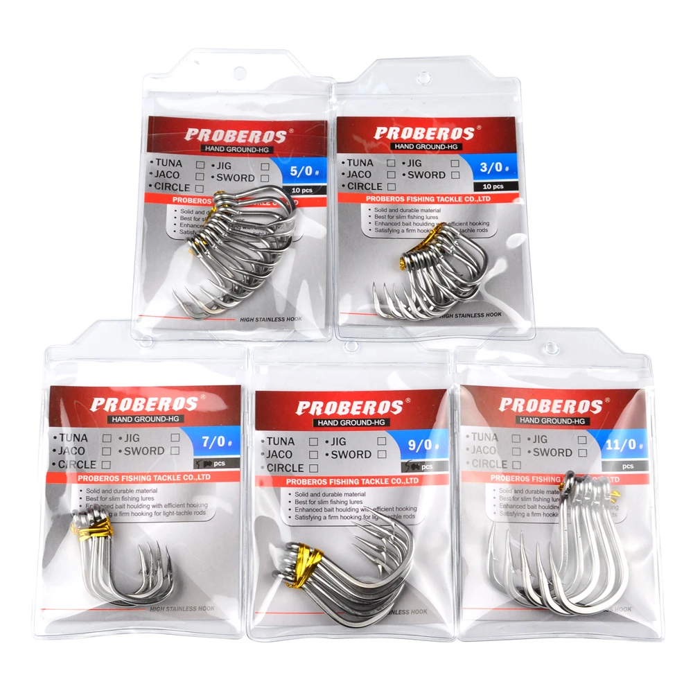 20pc PRO BEROS Морской рыболовный крючок SJ42 Вибрационный 1/0 #-13/0 # модель из нержавеющей