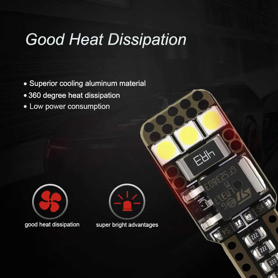 ANMINGPU 2x мощная Автомобильная сигнальная лампа 8 Вт T10 светодиодная 3030 SMD 168 194 W5W