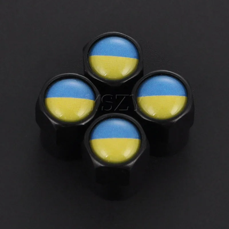 Крышки клапанов автомобильных шин с украинским флагом воздушные колпачки для