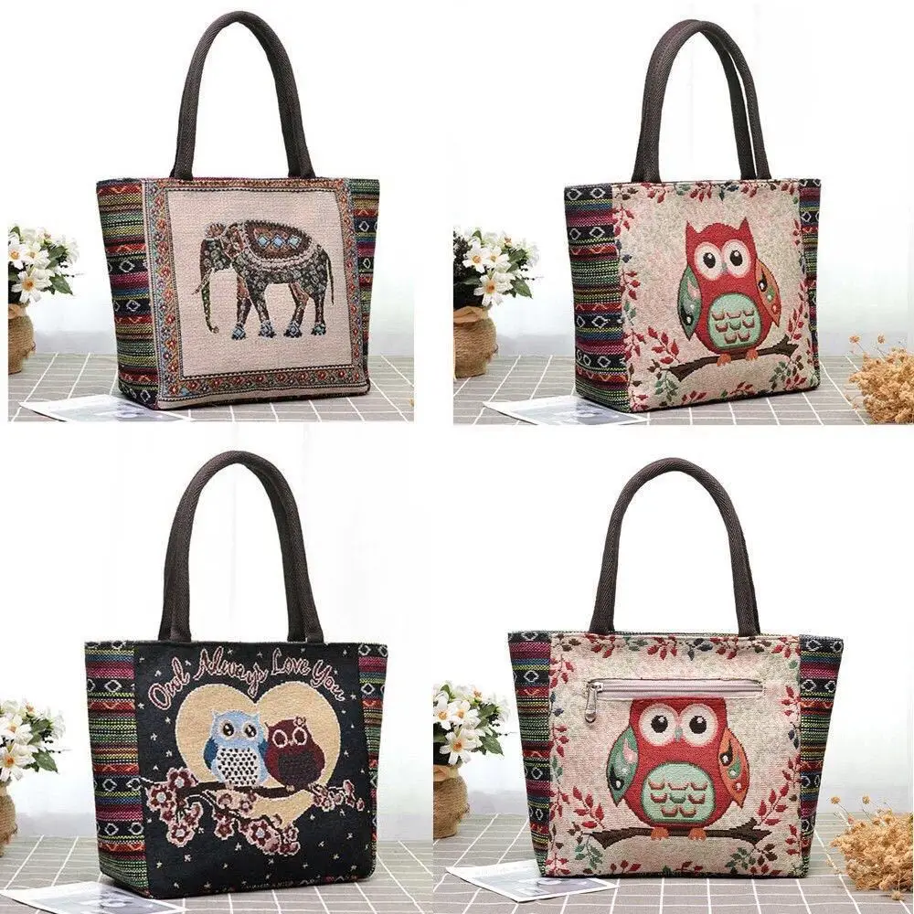 Женская сумка в богемном стиле традиционный этнический стиль толстая Льняная