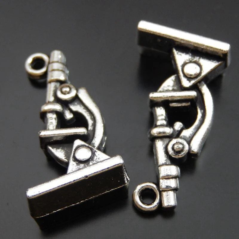 15 шт. подвески для микроскопа серебристого цвета|charm pendant|pendants jewelry makingmicroscope charm |