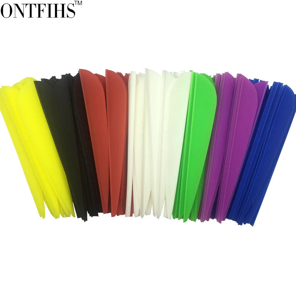 100 шт. пластиковые лопасти ONTTIHS для стрельбы из лука 3 дюйма|fletching arrows|archery arrowsarrow vanes |