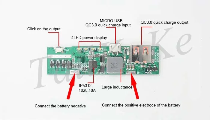 QC3.0 Двусторонняя быстрая зарядка, доска с сокровищами, подъемная доска, Мобильная мощность, 5V9V12V