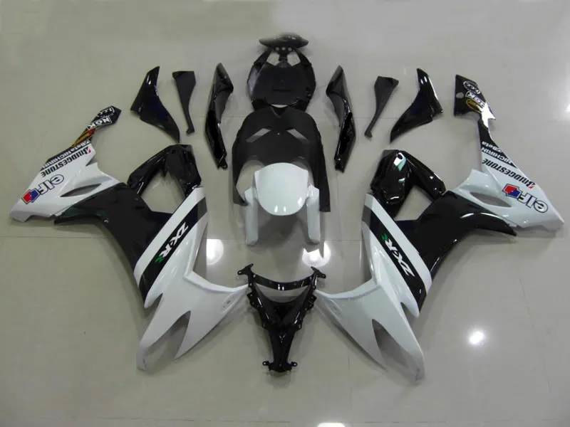 Белый черный обтекатель комплект для KAWASAKI Ninja ZX10R 08 09 10 ZX 10R 2008 2009 2010 ABS белый глянец