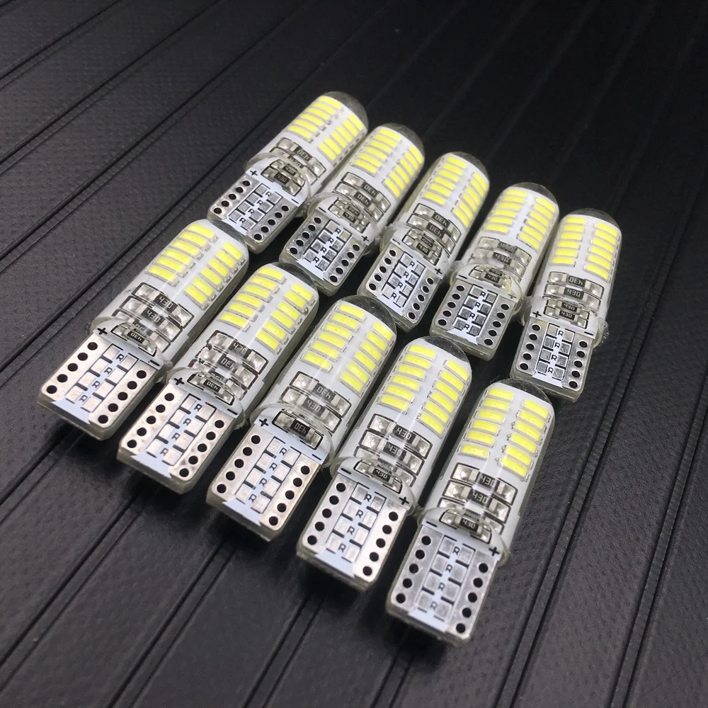 T10 3014 W5W 24 SMD 194 168 2825 192 DC12V белый CANBUS автомобиля светодиодный внутренний