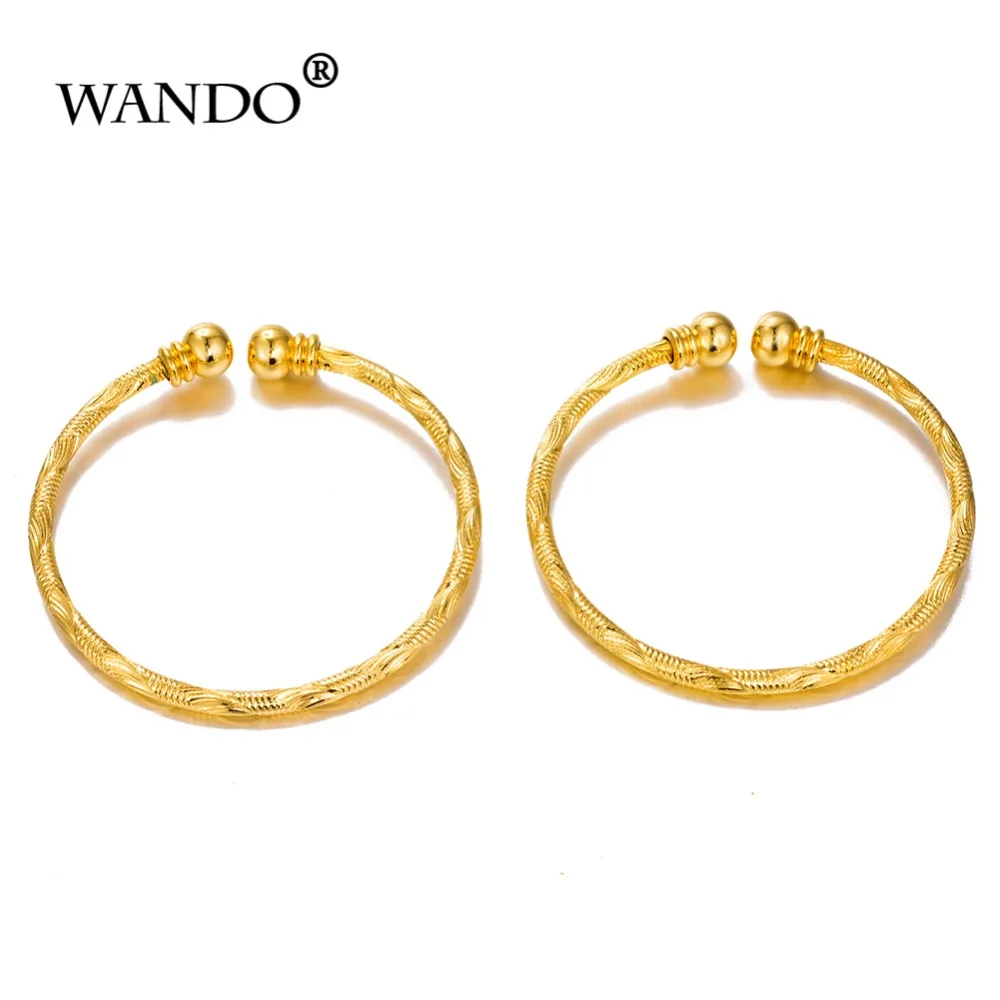WANDO 4 шт./лот 24k золотые украшения Африки браслет в дубайском стиле подарки для