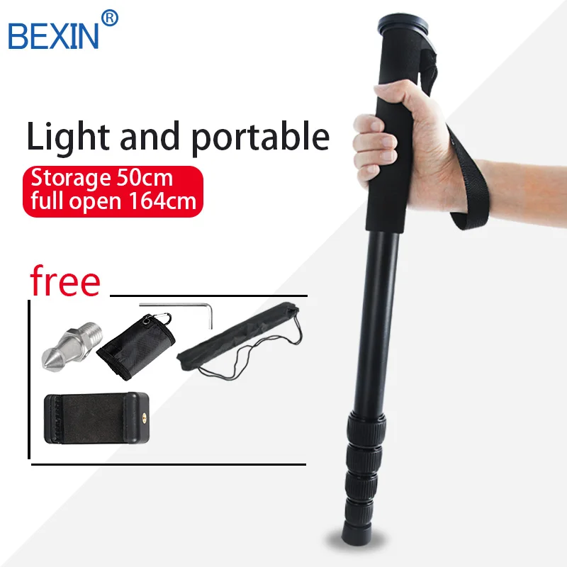 Set 2 BEXIN Дорожная Камера телефон Поддержка стержень ходьбы палка Легкий Портативный Гибкий unipod dslr видео камера монопод для Canon Nikon - Цвет: Set 2