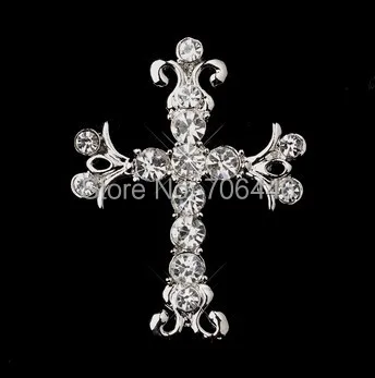 1 75 &quotродия с серебряным покрытием прозрачная СТРАЗА бриллиант Pin Винтаж Стиль