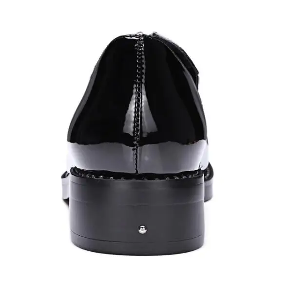 Женская обувь на платформе однотонные оксфорды из искусственной кожи с круглым