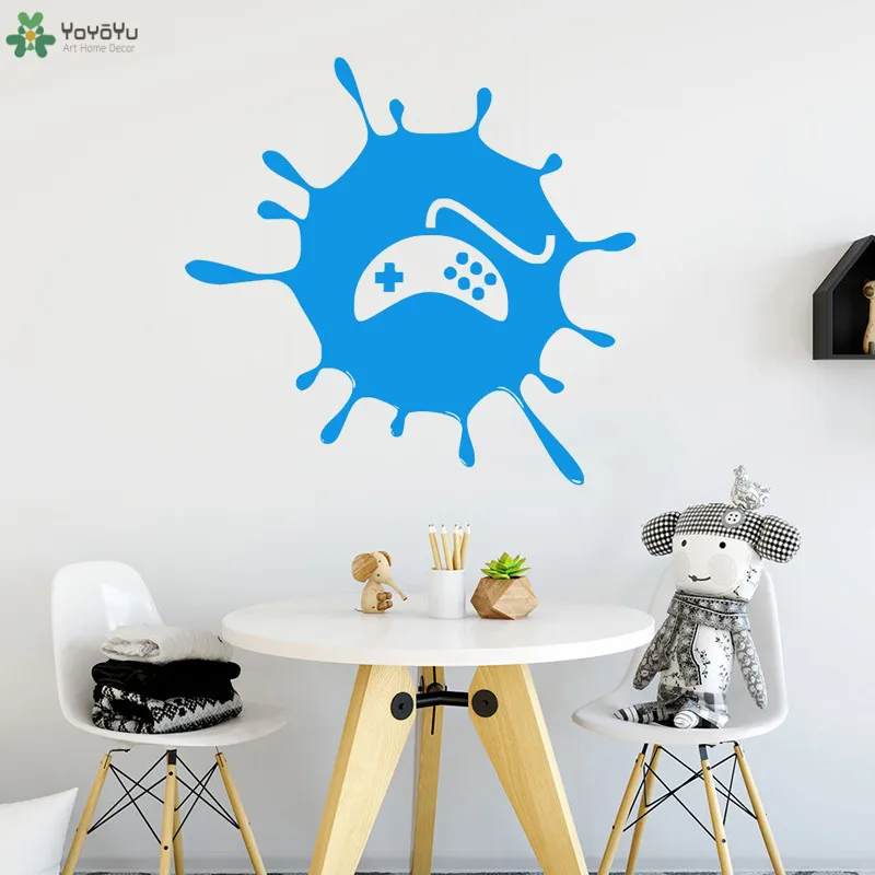

YOYOYU Wall Decal Modern Controller Wall Sticker Video Game Poster Boys Bedroom Removable Art Home Decor Playroom Design CY419
