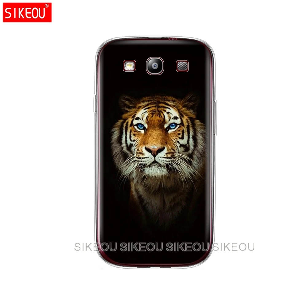 Мягкий ТПУ силиконовый чехол для Samsung Galaxy S3 i9300 Чехлы Волк тигр Лев Леопард