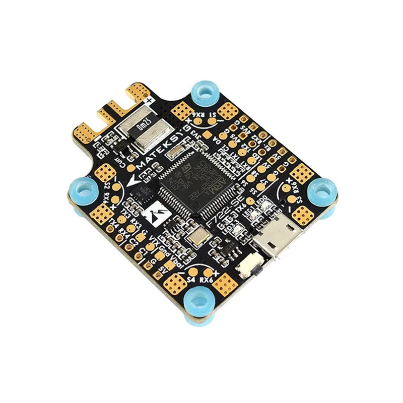 

Mateksys F722-SE Flight Controller STM32F722 MPU6000 ICM20602 BMP280 OSD SD Card Slot 5 UARTs 8 DShot PDB Current Sensor BEC 5V