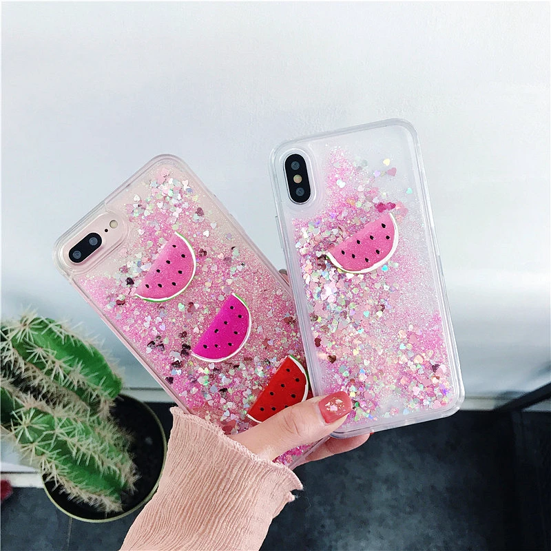 3D чехол с рисунком арбуза для iphone 7 8 X чехлы из силикона ТПУ ПК динамическая