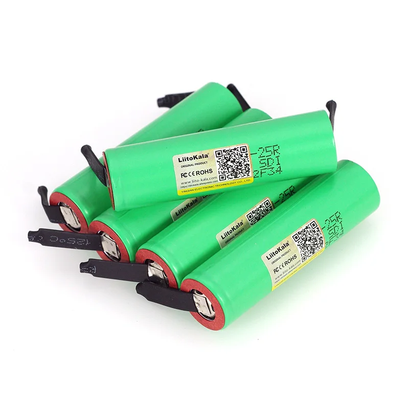 6 шт./лот Liitokala новый оригинальный 18650 2500 мАч аккумулятор INR1865025R 3 в разряд 20 А