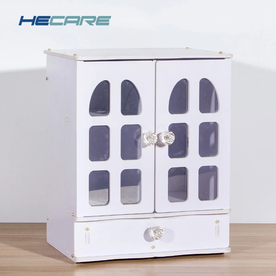 white box Водонепроницаемый пластиковый вместительный органайзер для косметики для нанесения макияжа многофункциональная коробка для хранения Высокое качество ящик для ювелирных изделий DIY - Цвет: white box
