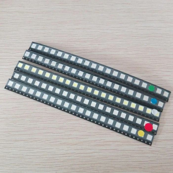 100pcs=5colors x 20pcs 5050 5730 1210 1206 0805 0603 LED Diode Assortment  SMD LED Diode Kit Green/ RED / White / Blue / Yellow